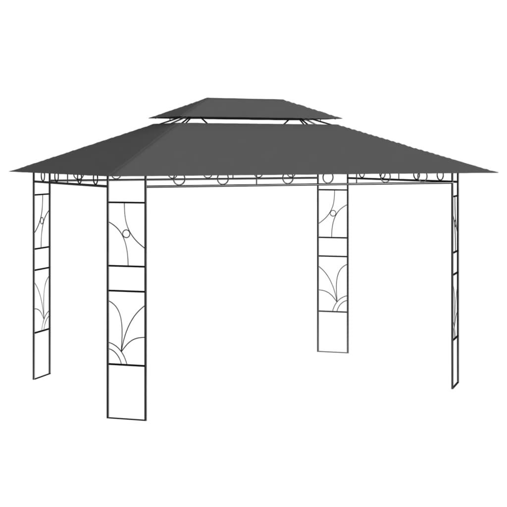 vidaXL Pavilion, antracit, 4x3x2,7 m, 160 g/m² vidaXL