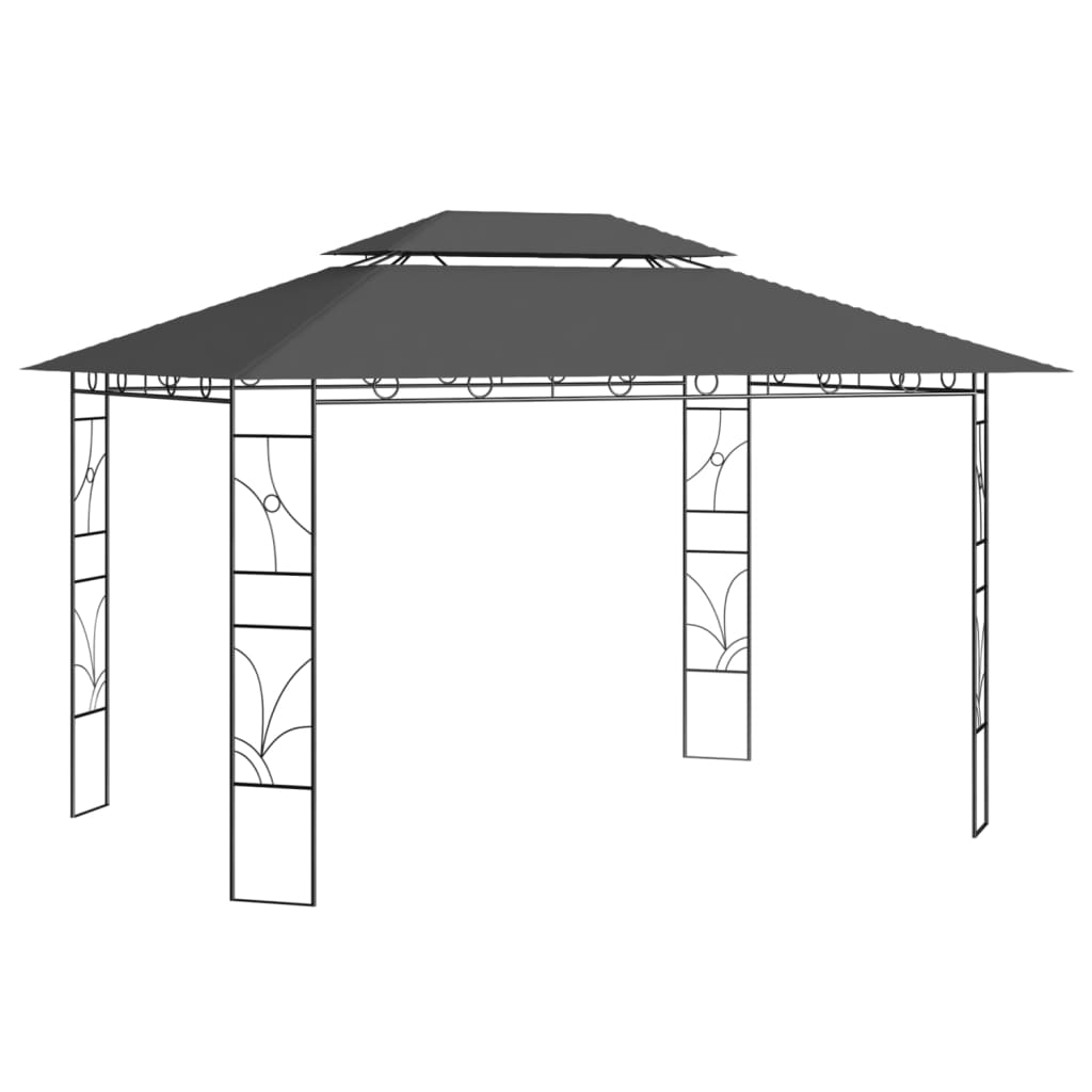 vidaXL Pavillon 4x3x2,7 m Anthrazit 160 g/m²