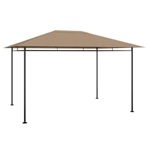 vidaXL lehtla 384x281x270 cm, pruunikashall, 180 g/m&sup2;