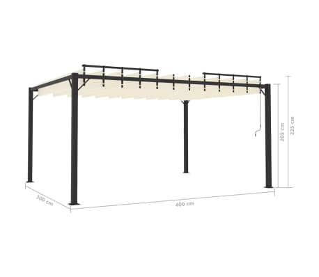 Pergola Mit Lamellendach 3x4 M - Verstellbarer Faltpavillon Für Garten & Terrasse In Anthrazit