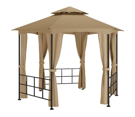 vidaXL Κιόσκι με Πλευρικά Τοιχώματα Taupe 3,1 x 2,7 μ.