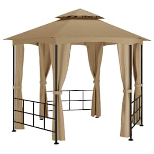 vidaXL Κιόσκι με Πλευρικά Τοιχώματα Taupe 3,1 x 2,7 μ.