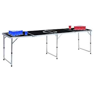 Skládací stůl na beer pong s kelímky a míčky 240 cm