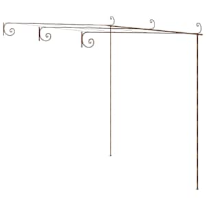 vidaXL lehtla, antiikpruun, 3 x 3 x 2,5 m, raud