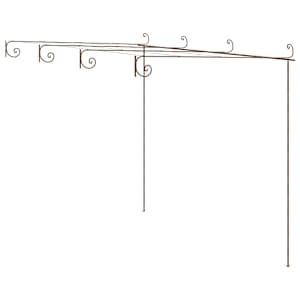 Zahradní pergola hnědá s patinou 4 x 3 x 2,5 m železná - obrázek 2