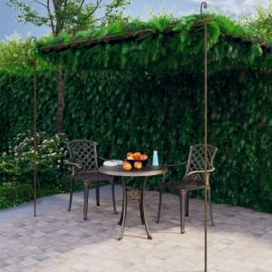 Vrtna pergola antično rjava 4x3x2,5 m železo