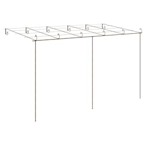 Zahradní pergola hnědá s patinou 6 x 3 x 2,5 m železná - obrázek 4