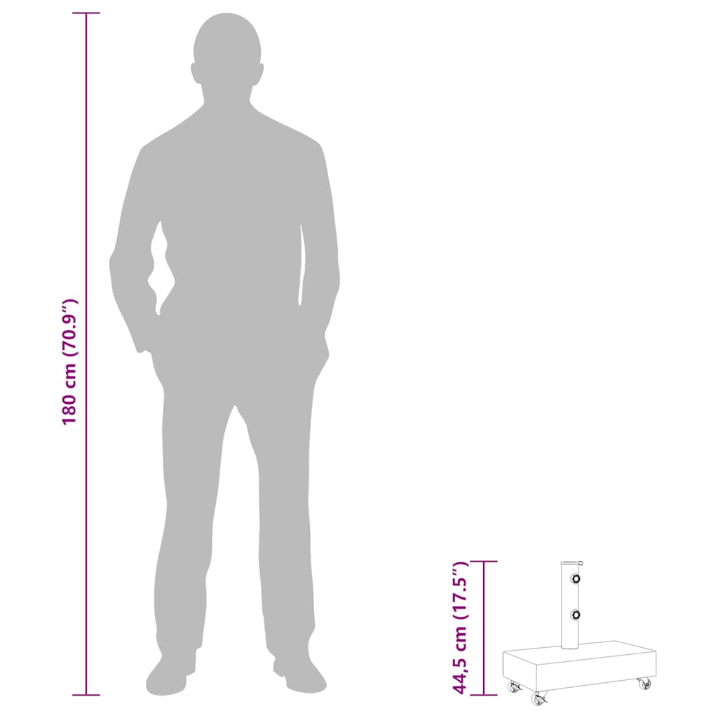 saulessarga pamatne, gaiši pelēka, 45x25x8,3 cm, granīts