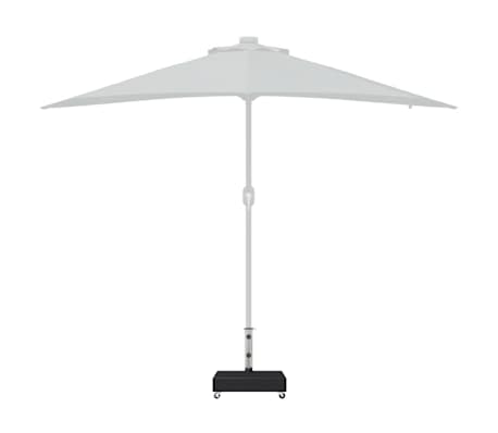 VIDAXL Socle De Parasol Noir 44x44x32 Cm Fonte Pas Cher