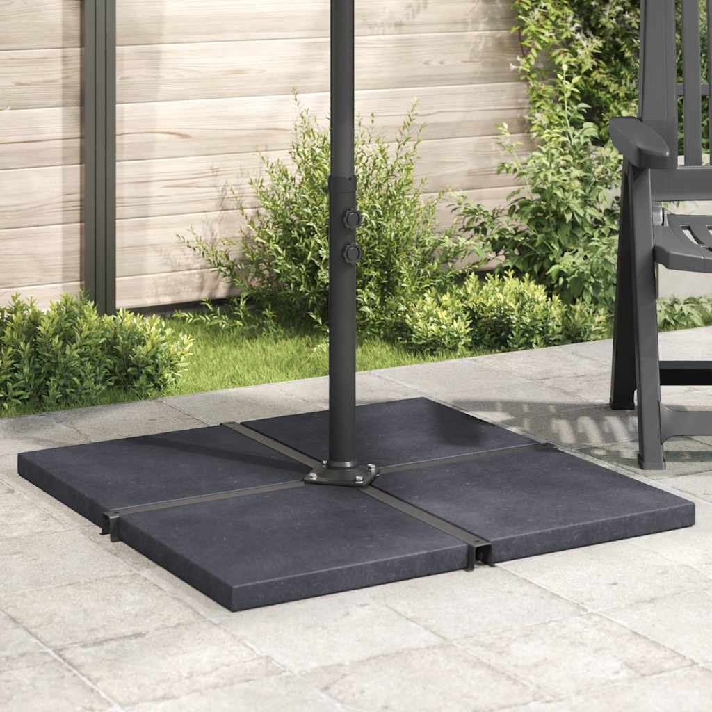 Thumbnail - vidaXL Sonnenschirm-Gewichtsplatte Schwarz Granit Quadratisch 25 kg