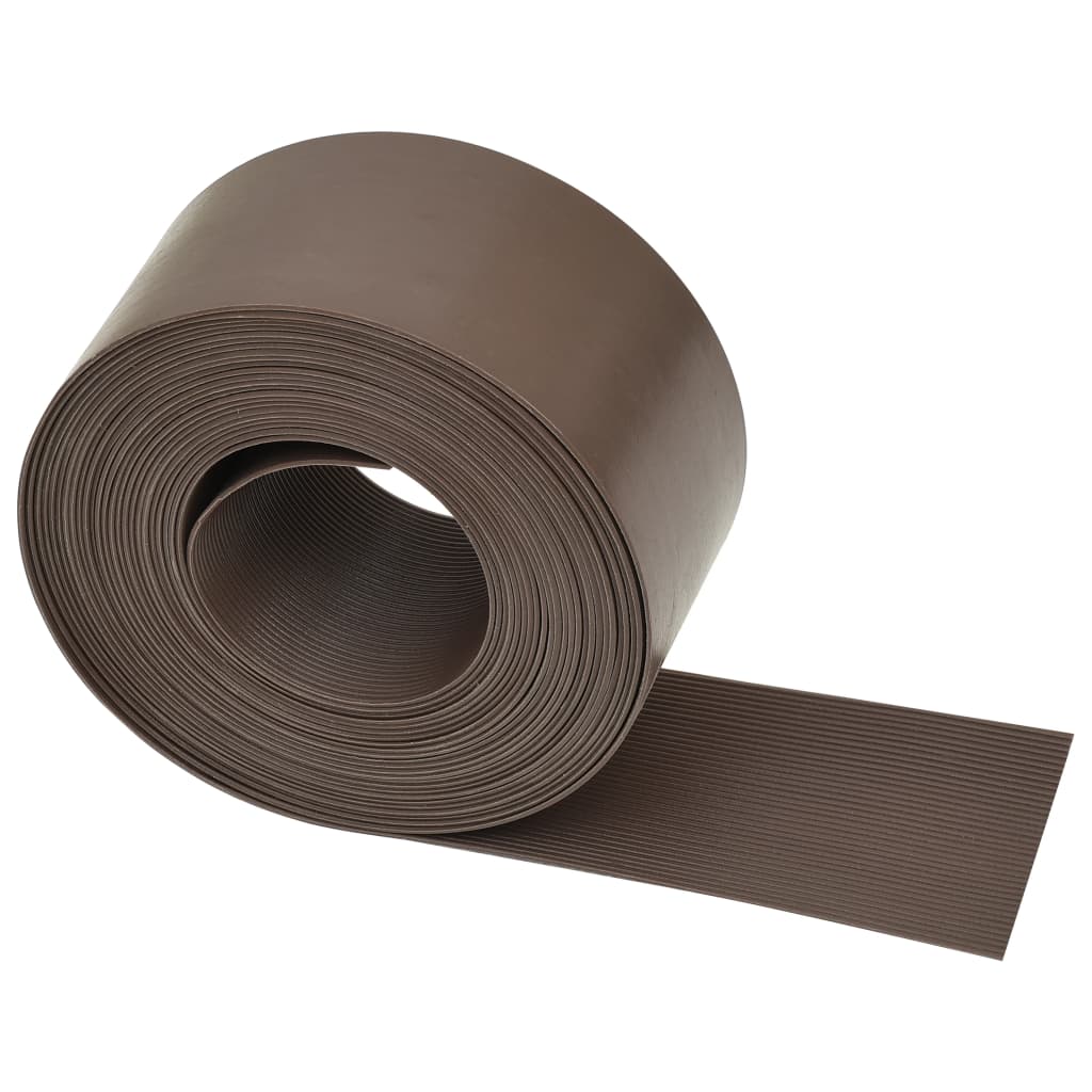 vidaXL Bordure de jardin Marron PE 10 m 10 cm