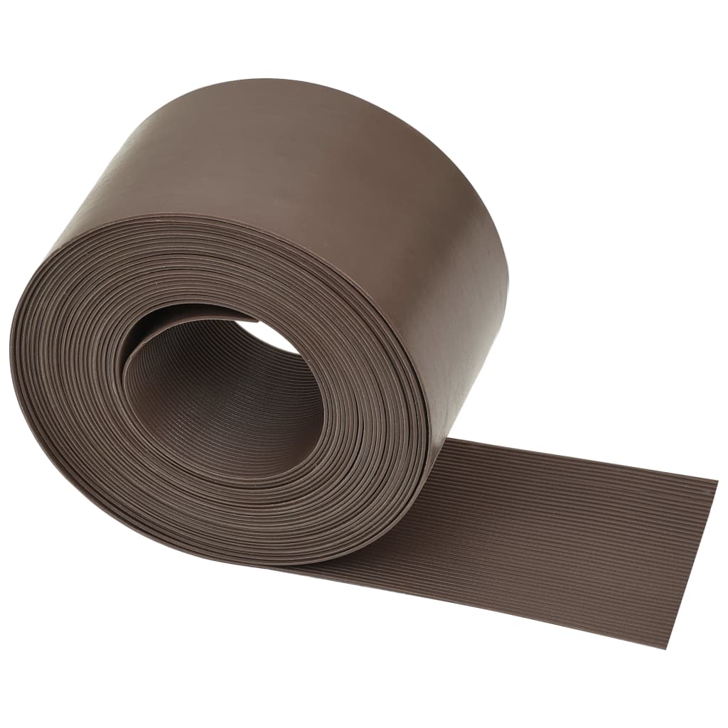 vidaXL Bordure de jardin Marron PE 10 m 15 cm