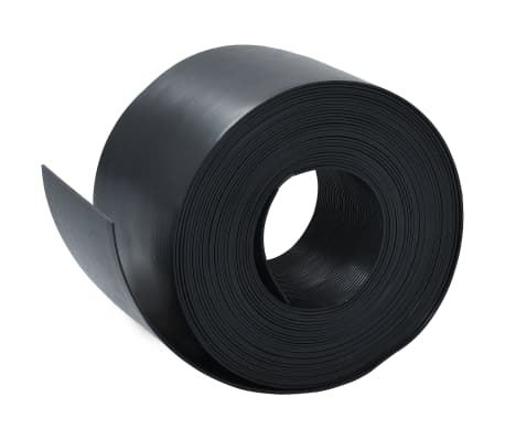 vidaXL Borda de jardim 10 m 20 cm PE preto