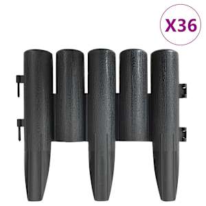 vidaXL murupiirded 36 tk antratsiit 10 m PP