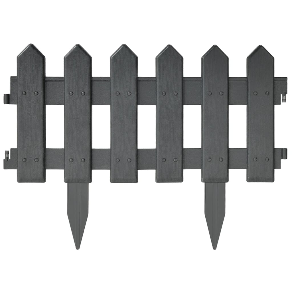 Thumbnail - vidaXL Rasenkanten 25 Stk. Anthrazit 10 m PP