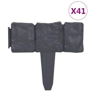 vidaXL murupiire kiviv&auml;limus 41 tk, plast, 10 m