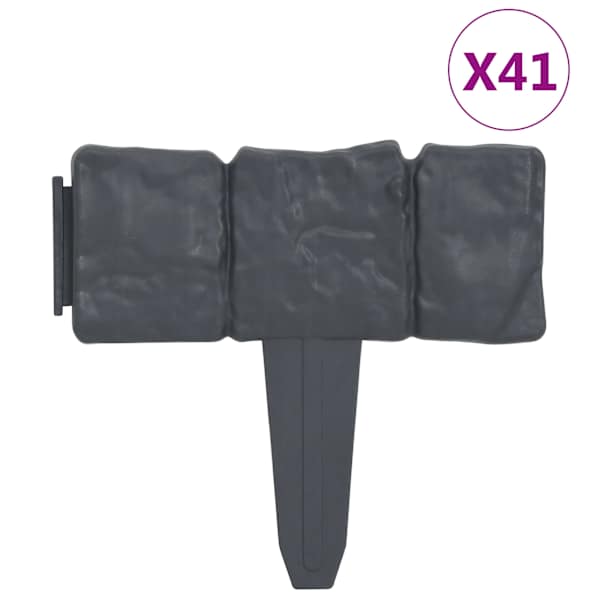 vidaXL murupiire kiviv&auml;limus 41 tk, plast, 10 m