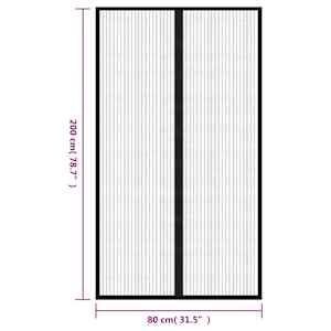 Závěsy do dveří proti hmyzu 2 ks s magnety černé 200 x 80 cm - obrázek 8