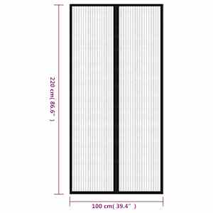 Závěsy do dveří proti hmyzu 2 ks s magnety černé 220 x 100 cm - obrázek 8