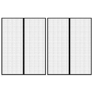 Zavesa proti mrčesu 2 kosa z magnetnimi bloki črna 230x160 cm