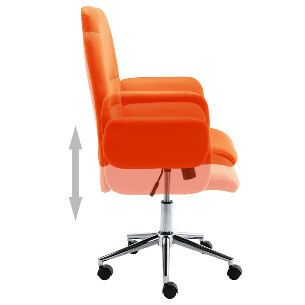 vidaXL Biuro kėdė, oranžinė, dirbtinė oda