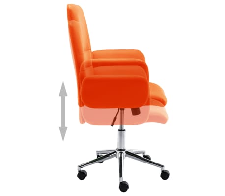 vidaXL Cadeira de escritório couro artificial laranja