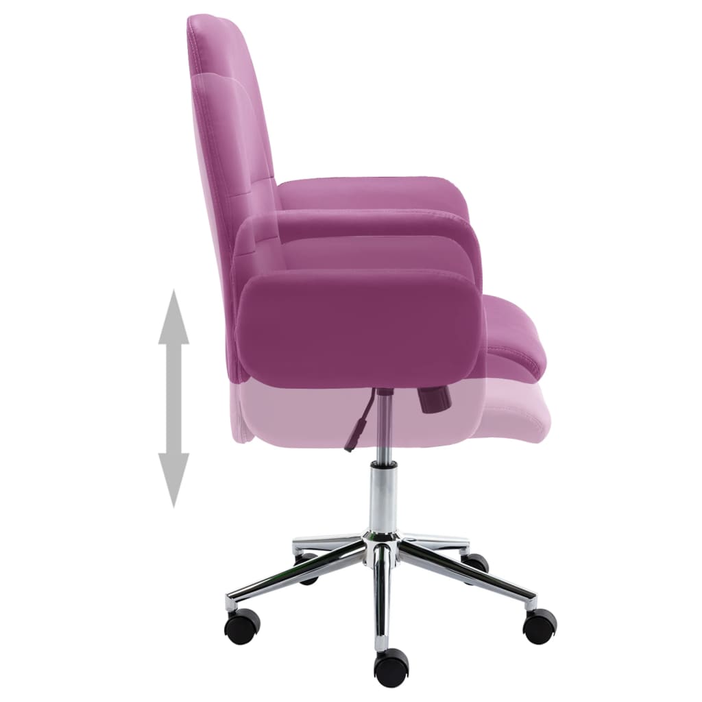 vidaXL Biuro kėdė, violetinės spalvos, dirbtinė oda