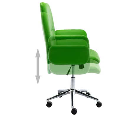 vidaXL biroja krēsls, zaļa mākslīgā āda