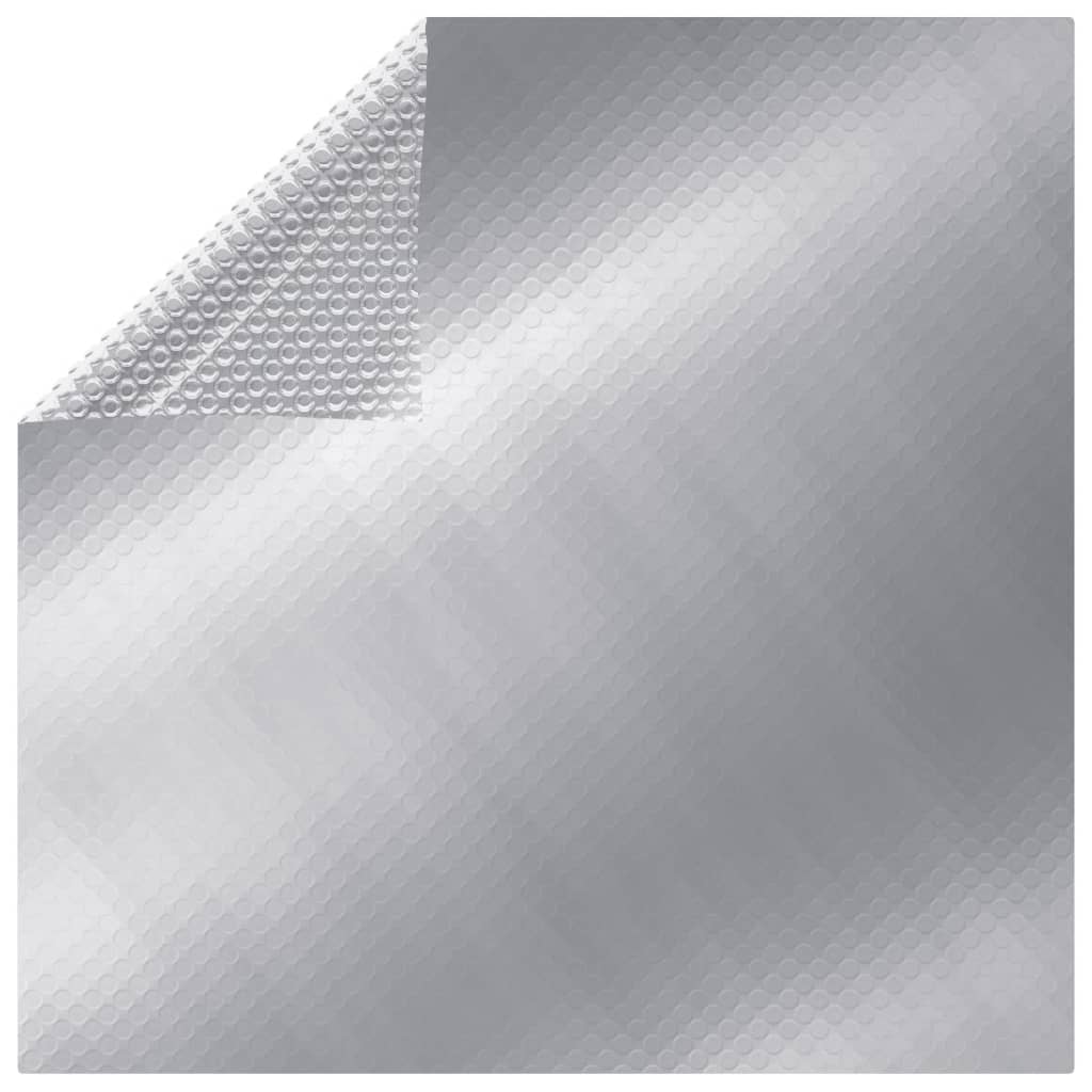 vidaXL poolovertræk 450x220 cm PE sølvfarvet