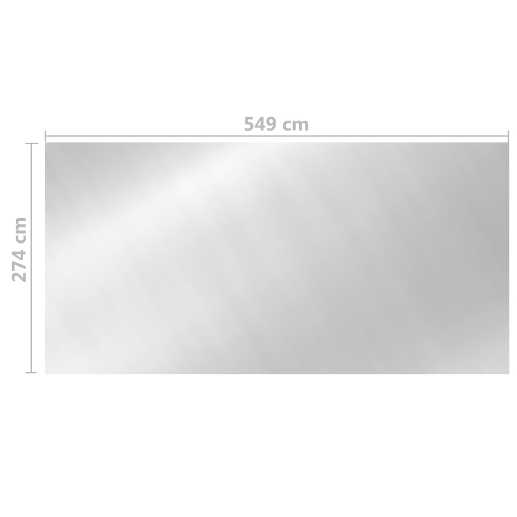 Alternativ bild 3 för VidaXl Poolskydd Silver 549X274 Cm Pe