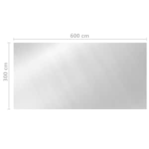 Krycí plachta na bazén stříbrná 600 x 300 cm PE - obrázek 5