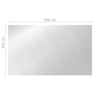 Obdélníkový kryt na bazén 500 x 300 cm PE stříbrný - obrázek 5