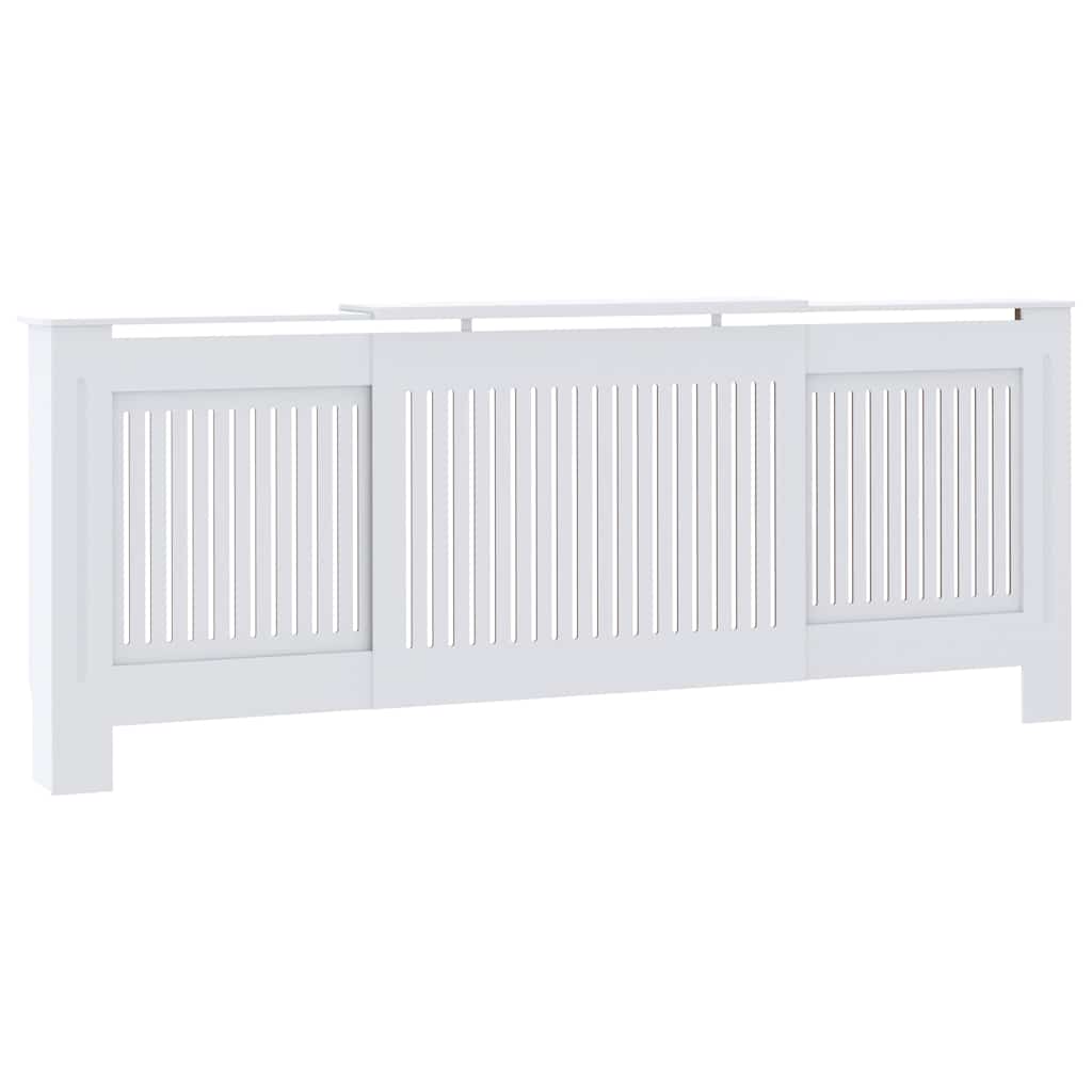 vidaXL Kryt na radiátor MDF bílý 205 cm