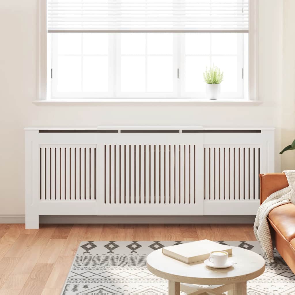 vidaXL fehér MDF radiátorburkolat 78 cm