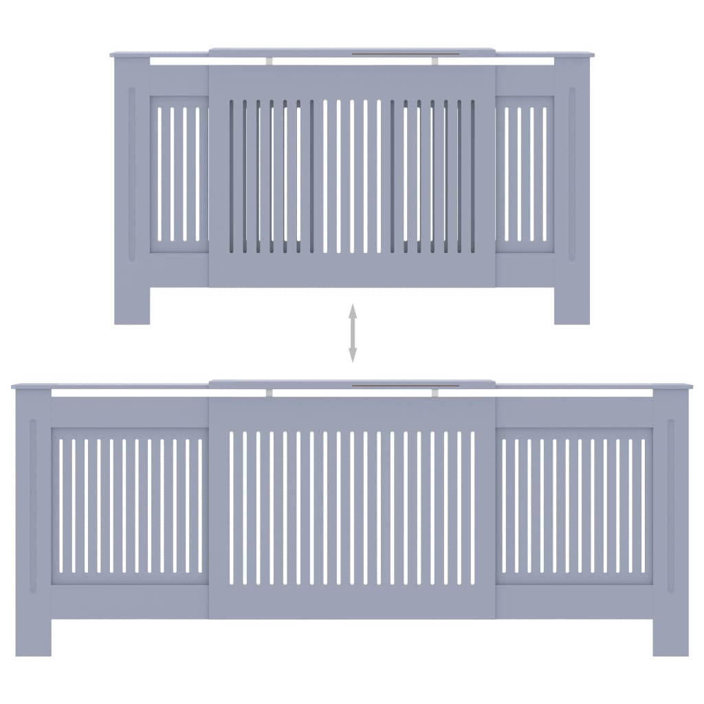 Szürke MDF radiátorburkolat 205 cm 