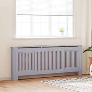 Kryt na radiátor MDF šedý 205 cm - obrázek 1