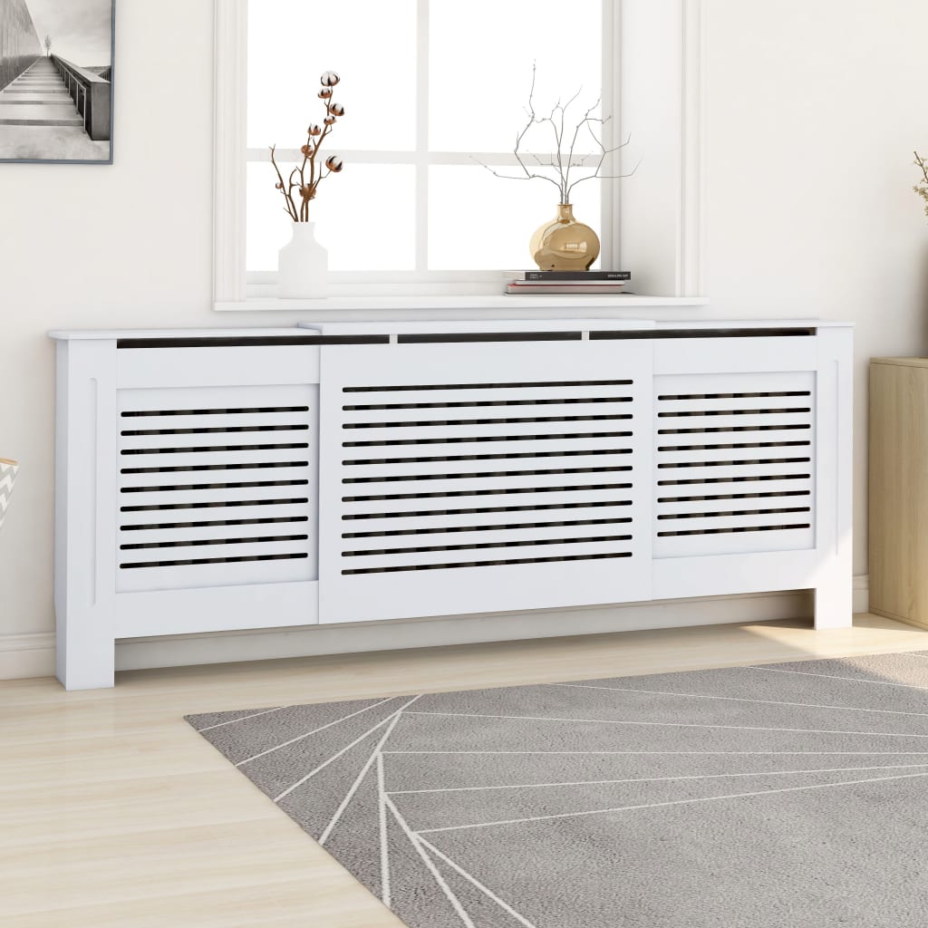 radiatora pārsegs, balts MDF, 205 cm | Stepinfit.lv