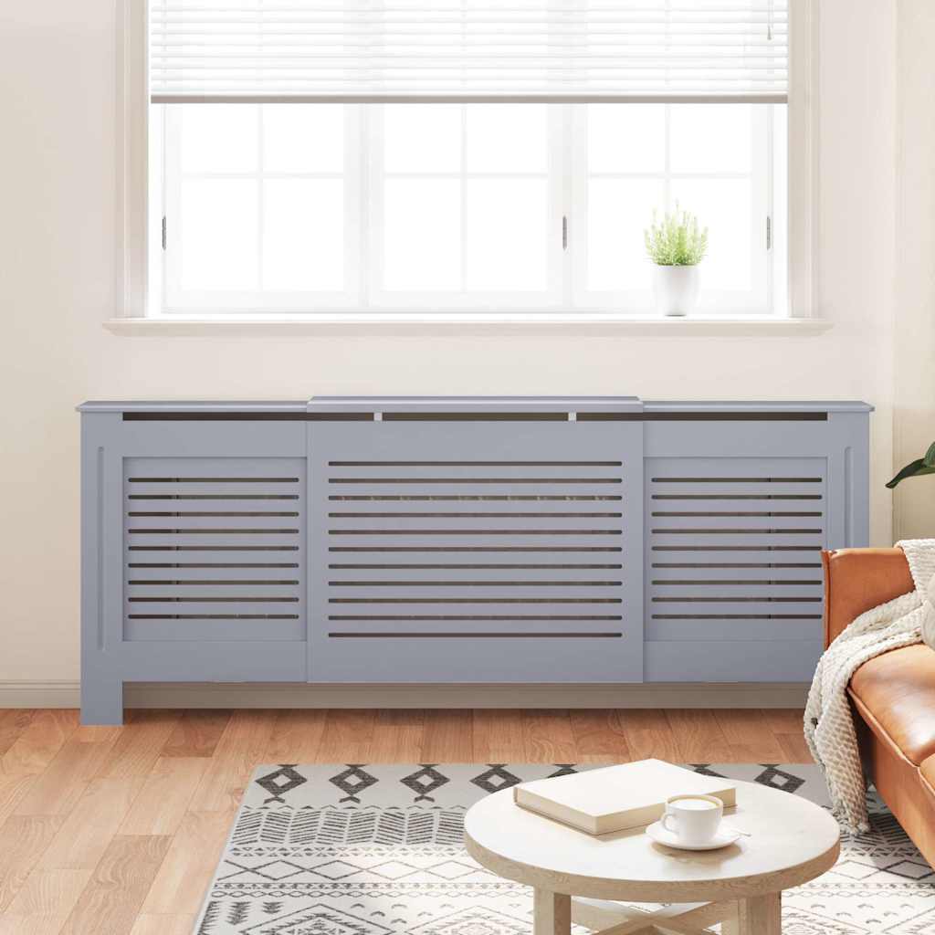 vidaXL Mască pentru calorifer, gri, 205 cm, MDF