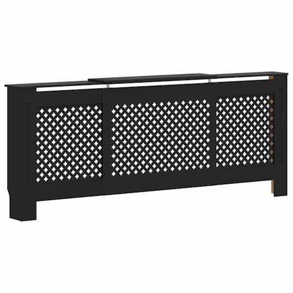 vidaXL MDF radiaatorikate, must, 205 cm