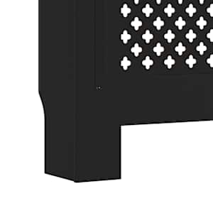 Kryt na radiátor MDF černý 205 cm - obrázek 9