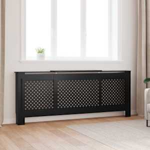 Kryt na radiátor MDF černý 205 cm - obrázek 1