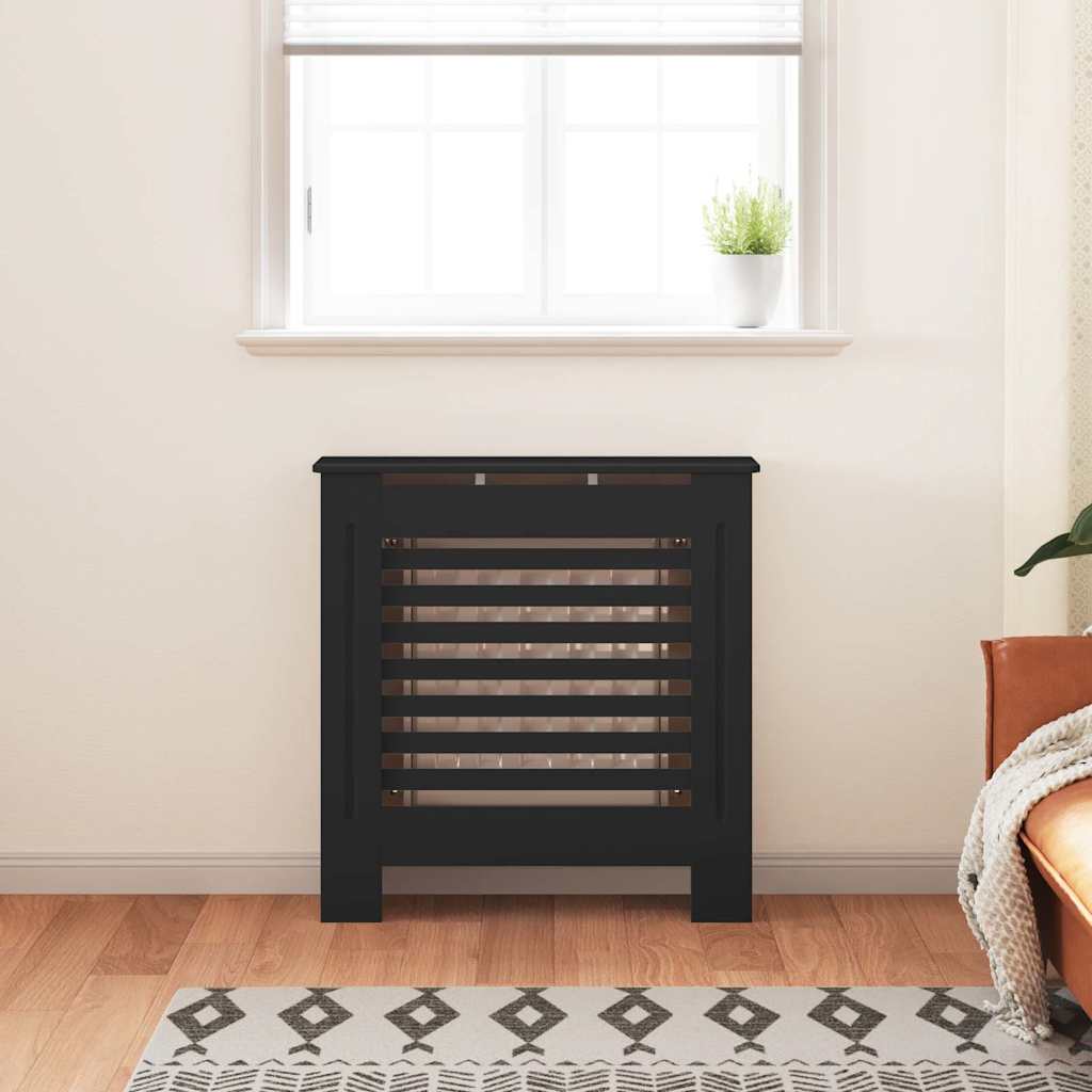 vidaXL Radiatorombouw 78 cm MDF zwart afbeelding