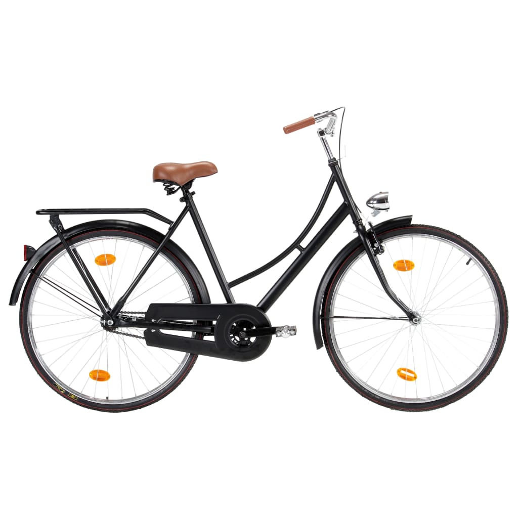 vidaXL Bicicletă olandeză, roată de 28 inci, cadru feminin 57 cm imagine vidaxl.ro