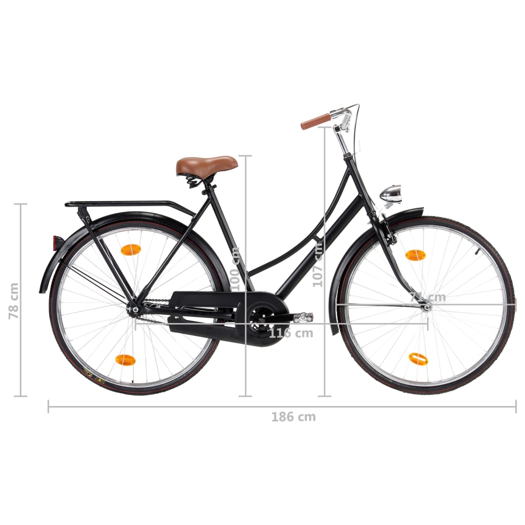rower holenderski 28 cali rower 57cm rama dla początkujących duży wybór vidaXL - Zdjęcie 12 z 12
