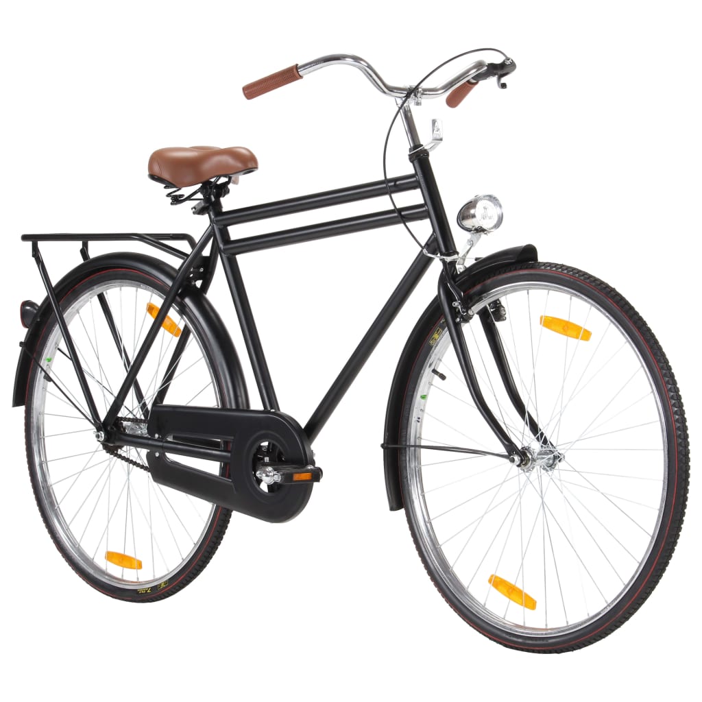 vidaXL Bicicleta holandesa para homem roda 28" estrutura de 57 cm