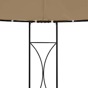 Altán 300 x 290 cm taupe kruhový - obrázek 3