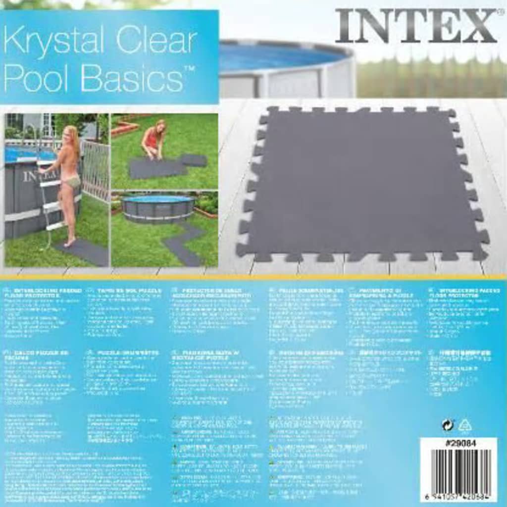 Intex 8 db összekapcsolható párnázott padlóvédő 50x50x0,5 cm 1,9 m² 