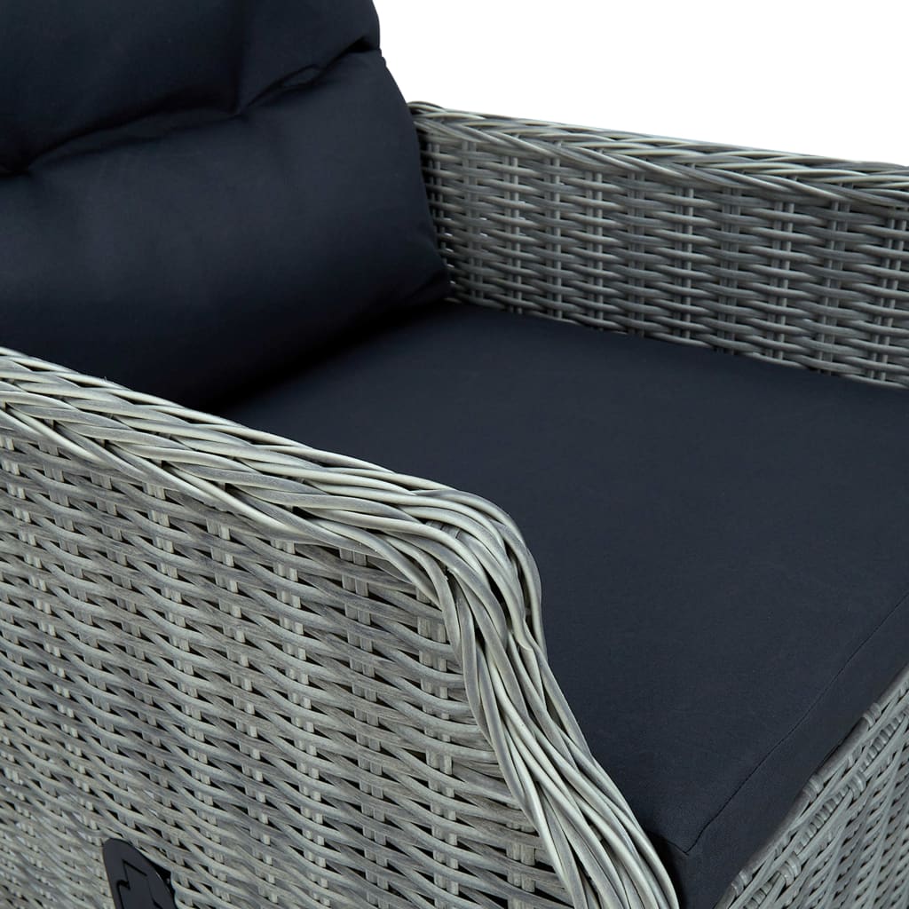 Outdoor Recliner Chair Patio Lounge Chair with Cushions Poly Rattan vidaXL - Picture 60 of 60