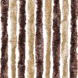 Závěs proti hmyzu béžový a světle hnědý 90 x 200 cm Chenille - obrázek 6