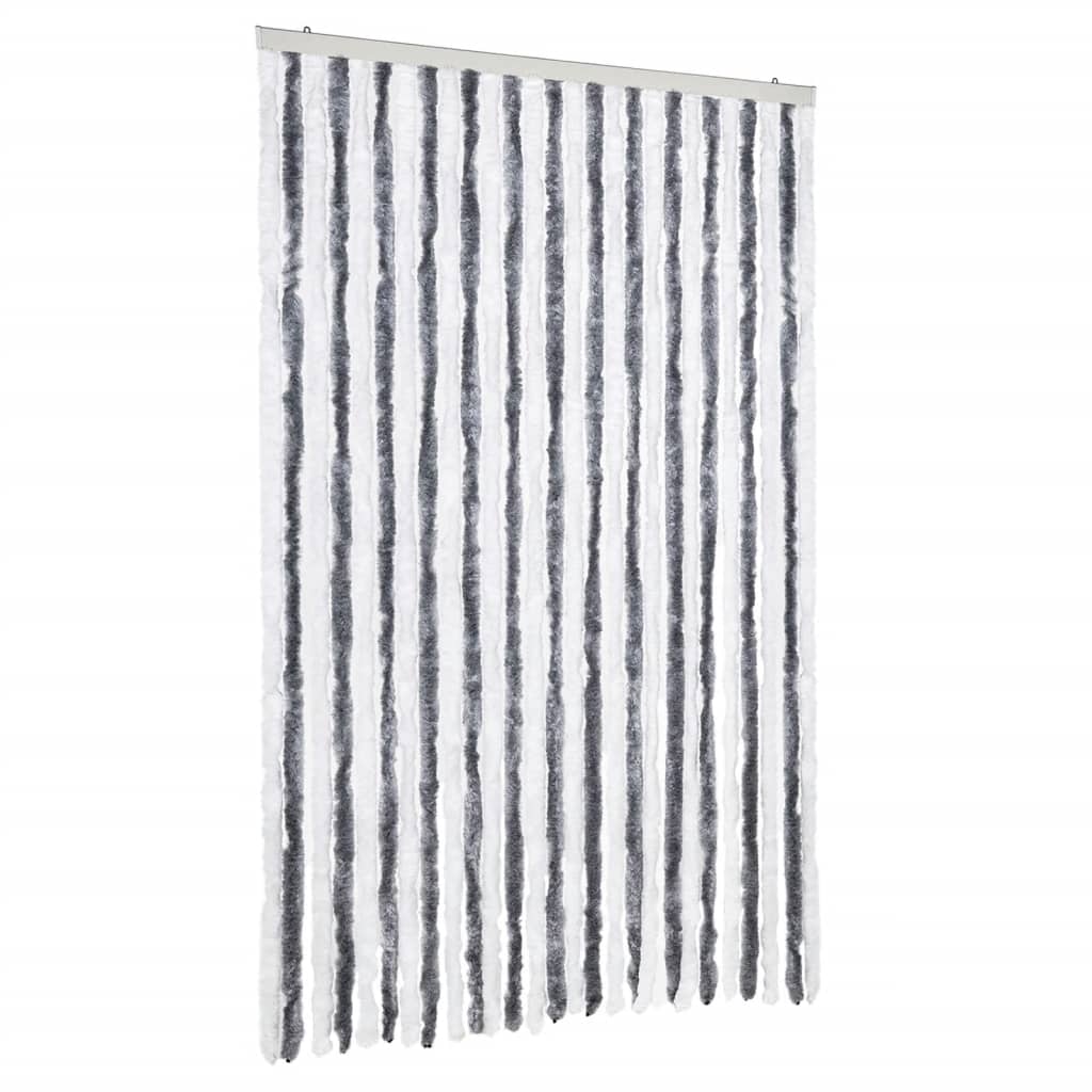 vidaXL Závěs proti hmyzu šedobílý 118 x 220 cm Chenille